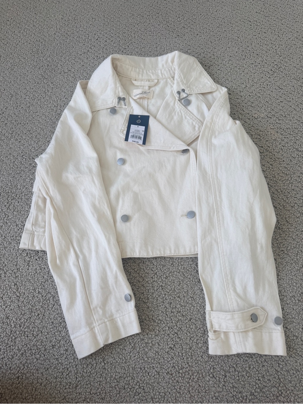 Universal Thread Cream Jean Trench Jacket